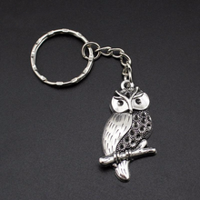 Silver plate Owl Keychain